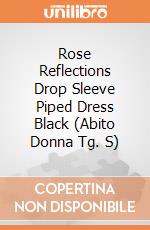 Rose Reflections Drop Sleeve Piped Dress Black (Abito Donna Tg. S) gioco di Spiral
