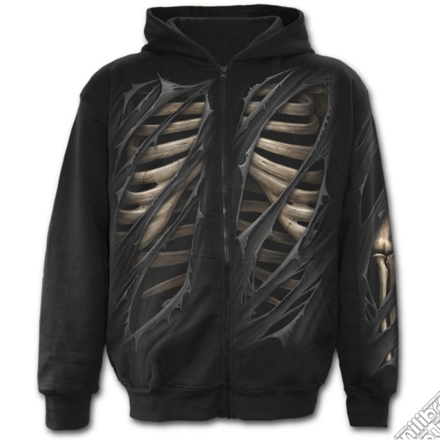 Bone Rips Full Zip Hoody Black Xxl gioco di Spiral