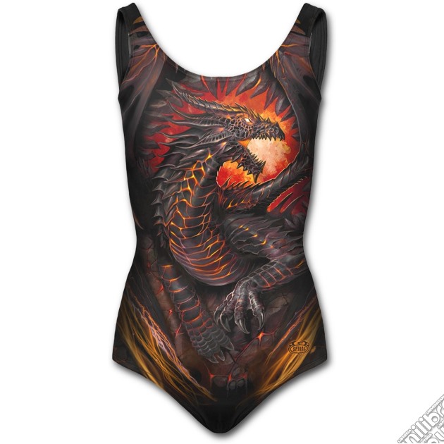 Dragon Furnace Allover Scoop Back Padded Swimsuit L gioco di Spiral