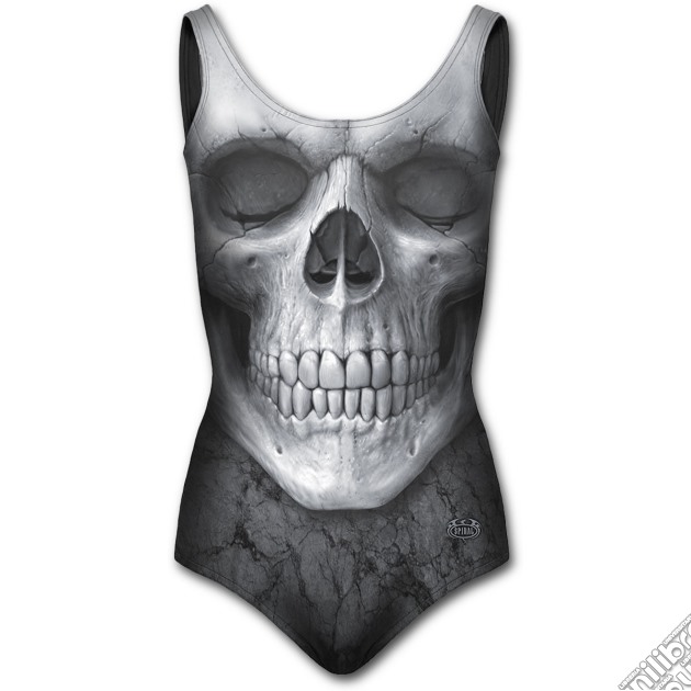 Solemn Skull Allover Scoop Back Padded Swimsuit Xl gioco di Spiral
