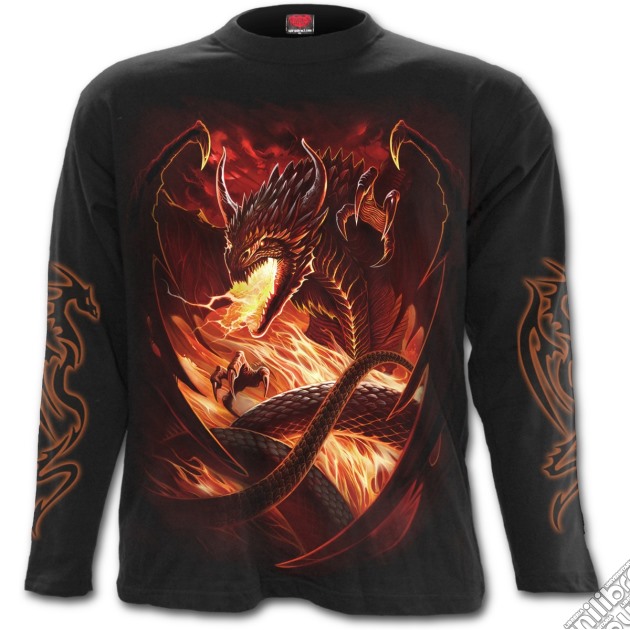 Dragon's Wrath Longsleeve T-shirt Black Xxl gioco di Spiral