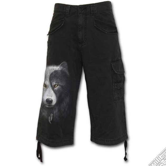 Wolf Chi Vintage Cargo Shorts 3/4 Long Black L gioco di Spiral