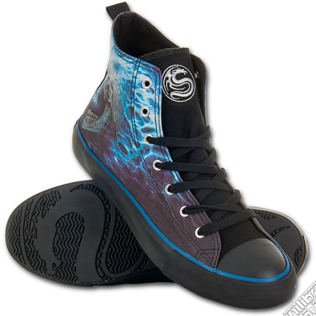 Flaming Spine Sneakers - Men's High Top Laceup M44-10 gioco di Spiral