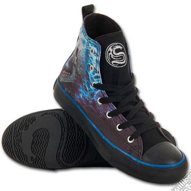 Flaming Spine Sneakers - Ladies High Top Laceup L41-8 gioco di Spiral