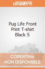 Pug Life Front Print T-shirt Black S gioco di Spiral