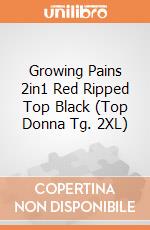 Growing Pains 2in1 Red Ripped Top Black (Top Donna Tg. 2XL) gioco di Spiral