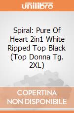 Spiral: Pure Of Heart 2in1 White Ripped Top Black (Top Donna Tg. 2XL) gioco di Spiral