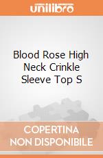 Blood Rose High Neck Crinkle Sleeve Top S gioco di Spiral
