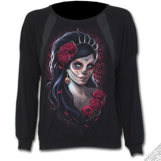 Day Of The Dead Leatherlook Striped Gathered Sleeve Xxl gioco di Spiral