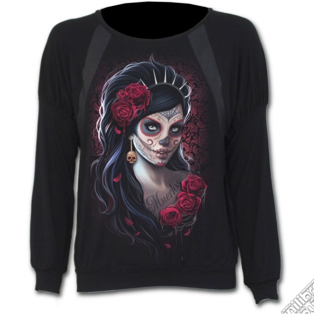 Day Of The Dead Leatherlook Striped Gathered Sleeve L gioco di Spiral