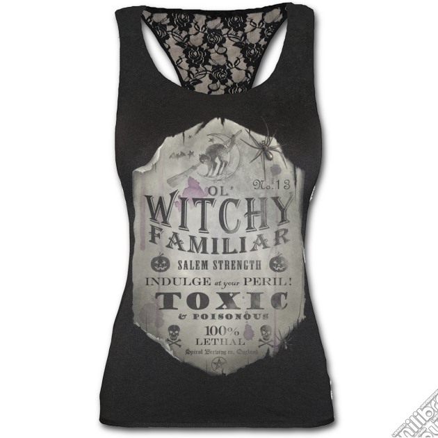 Witchy Familiar Racerback Lace Top Black L gioco di Spiral