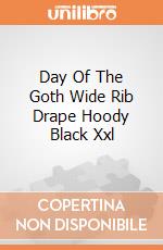 Day Of The Goth Wide Rib Drape Hoody Black Xxl gioco di Spiral
