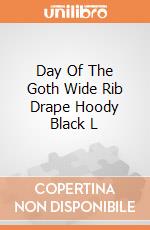 Day Of The Goth Wide Rib Drape Hoody Black L gioco di Spiral