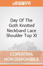 Day Of The Goth Knotted Neckband Lace Shoulder Top Xl gioco di Spiral
