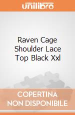 Raven Cage Shoulder Lace Top Black Xxl gioco di Spiral