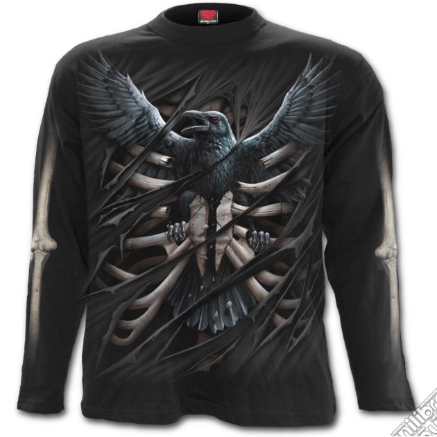 Raven Cage Longsleeve T-shirt Black L gioco di Spiral