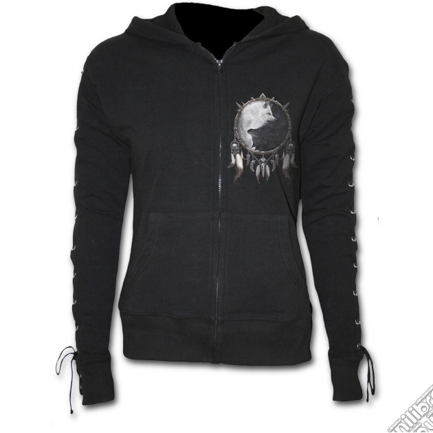 Wolf Chi Laceup Full Zip Glitter Hoody Black M gioco di Spiral