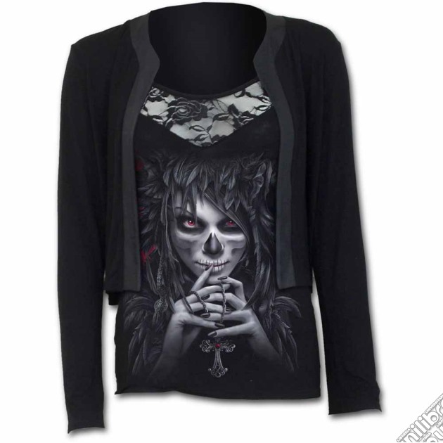 Day Of The Goth - 2in1 Lace Vest (Cardigan Tg. XL) gioco di Spiral