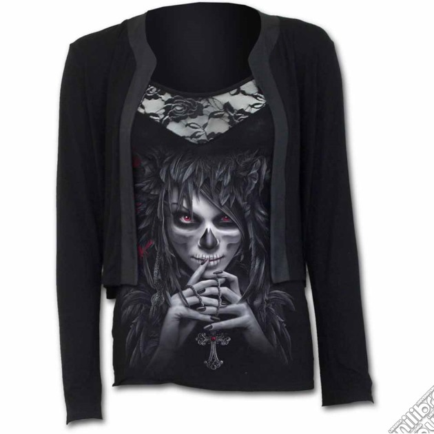 Day Of The Goth - 2in1 Lace Vest (Cardigan Tg. M) gioco di Spiral