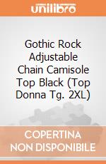Gothic Rock Adjustable Chain Camisole Top Black (Top Donna Tg. 2XL) gioco di Spiral