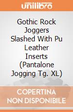 Gothic Rock Joggers Slashed With Pu Leather Inserts (Pantalone Jogging Tg. XL) gioco di Spiral
