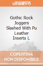 Gothic Rock Joggers Slashed With Pu Leather Inserts L gioco di Spiral