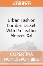 Urban Fashion Bomber Jacket With Pu Leather Sleeves Xxl gioco di Spiral