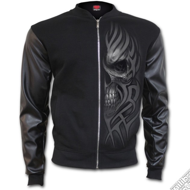 Urban Fashion Bomber Jacket With Pu Leather Sleeves L gioco di Spiral