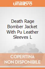 Death Rage Bomber Jacket With Pu Leather Sleeves L gioco di Spiral