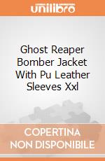 Ghost Reaper Bomber Jacket With Pu Leather Sleeves Xxl gioco di Spiral