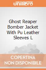 Ghost Reaper Bomber Jacket With Pu Leather Sleeves L gioco di Spiral