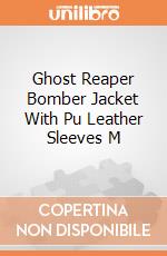Ghost Reaper Bomber Jacket With Pu Leather Sleeves M gioco di Spiral