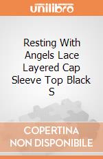 Resting With Angels Lace Layered Cap Sleeve Top Black S gioco di Spiral