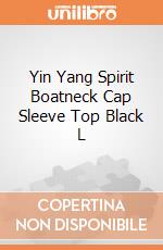 Yin Yang Spirit Boatneck Cap Sleeve Top Black L gioco di Spiral