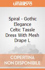 Spiral - Gothic Elegance Celtic Tassle Dress With Mesh Drape L gioco di Spiral
