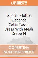 Spiral - Gothic Elegance Celtic Tassle Dress With Mesh Drape M gioco di Spiral