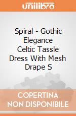 Spiral - Gothic Elegance Celtic Tassle Dress With Mesh Drape S gioco di Spiral