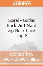 Spiral - Gothic Rock 2in1 Slant Zip Neck Lace Top S gioco di Spiral