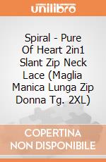 Spiral - Pure Of Heart 2in1 Slant Zip Neck Lace (Maglia Manica Lunga Zip Donna Tg. 2XL) gioco di Spiral