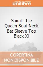 Spiral - Ice Queen Boat Neck Bat Sleeve Top Black Xl gioco di Spiral
