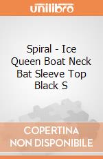 Spiral - Ice Queen Boat Neck Bat Sleeve Top Black S gioco di Spiral