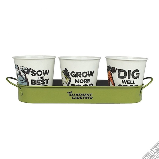 Gift Collections - Herb Pots Set Of 3 - Allotment Gardener gioco