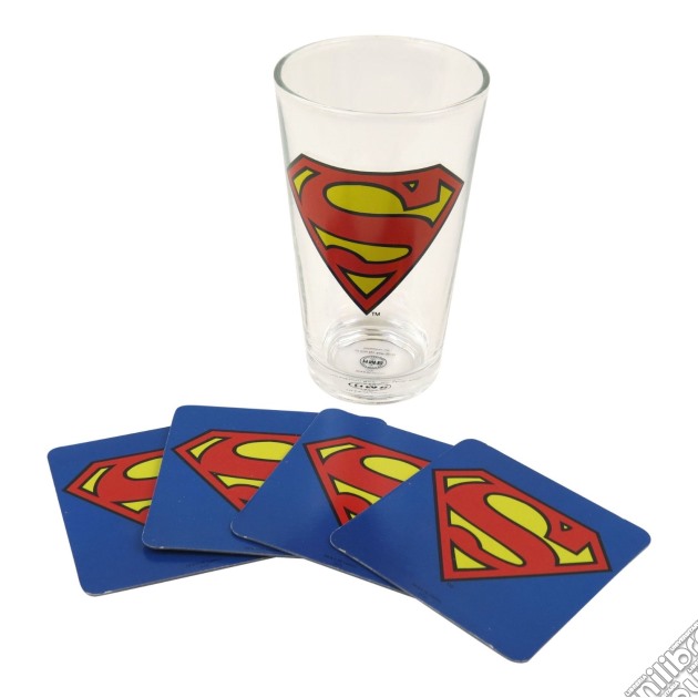 Superman - Logo (Bicchiere+4 Sottobicchieri) gioco