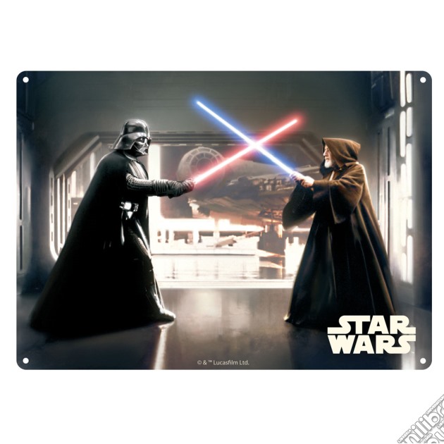 Star Wars - Tin Sign Large - Star Wars (vader And Obi Wan Fight) gioco