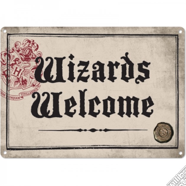 Harry Potter: Half Moon Bay - Wizards Welcome (Tin Sign Small / Targa Metallica) gioco