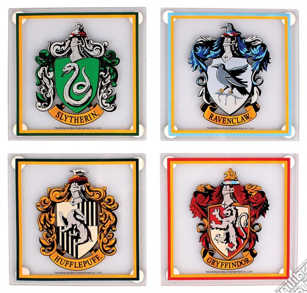 Harry Potter - All Houses (Set 4 Sottobicchieri) gioco di Half Moon Bay