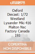 Oxford Diecast: 1/72 Westland Lysander Mki 416 Malton Nsc Factory Canada 193 giochi