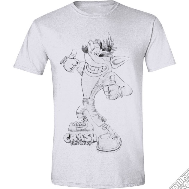 Crash Bandicoot - Sketch Crash White (T-Shirt Unisex Tg. XL) gioco di TimeCity