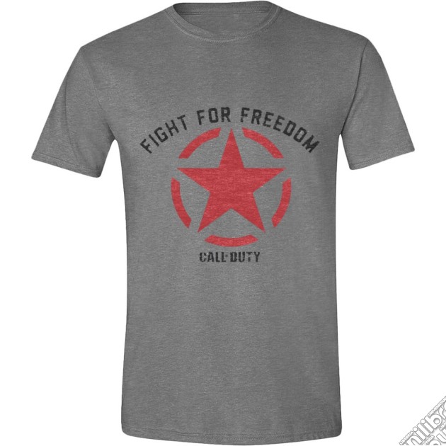 Call Of Duty: Wwii - Fight For Freedom Grey Melange (T-Shirt Unisex Tg. M) gioco