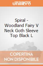 Spiral - Woodland Fairy V Neck Goth Sleeve Top Black L gioco di Spiral